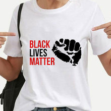 Load image into Gallery viewer, White Black Lives Matter T Shirt
